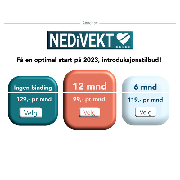 Annonse: Nedivekt av Roede. Få en optimal start på 2023, introduksjonstilbud!